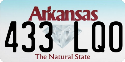 AR license plate 433LQO