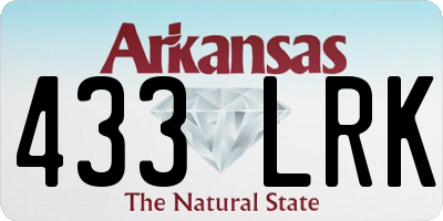 AR license plate 433LRK
