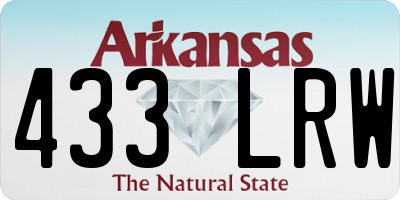 AR license plate 433LRW