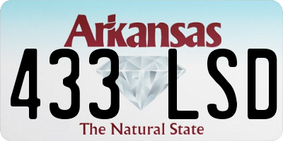 AR license plate 433LSD