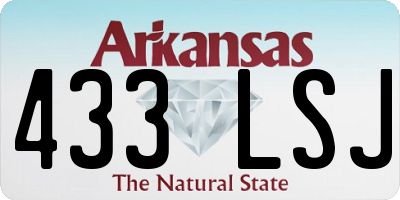 AR license plate 433LSJ