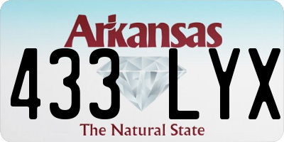 AR license plate 433LYX