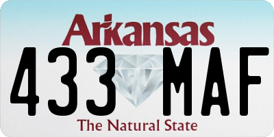 AR license plate 433MAF