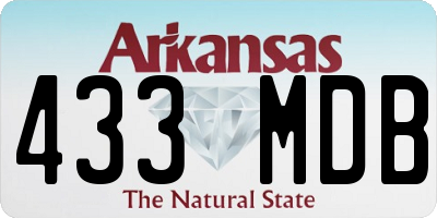 AR license plate 433MDB