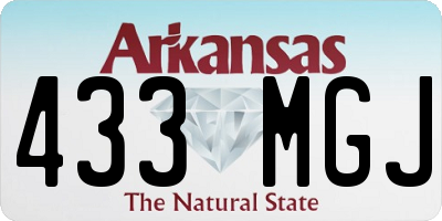 AR license plate 433MGJ