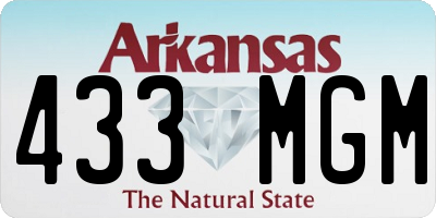 AR license plate 433MGM
