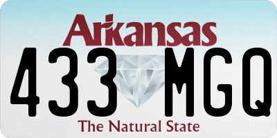 AR license plate 433MGQ