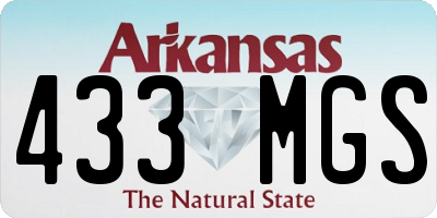 AR license plate 433MGS