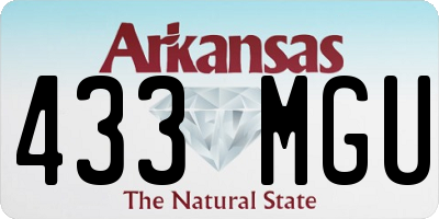 AR license plate 433MGU