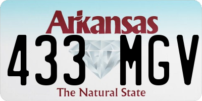 AR license plate 433MGV