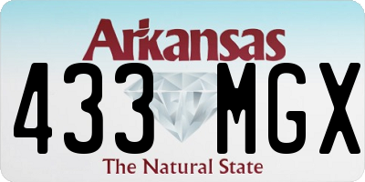 AR license plate 433MGX