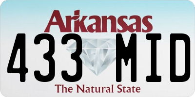 AR license plate 433MID