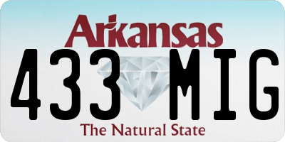 AR license plate 433MIG