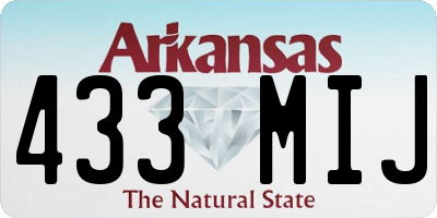 AR license plate 433MIJ