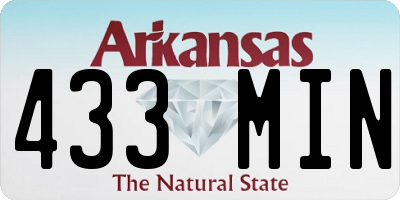 AR license plate 433MIN