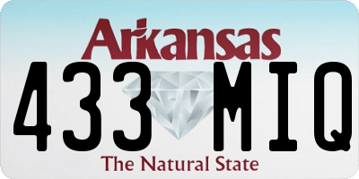 AR license plate 433MIQ