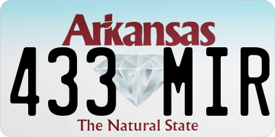 AR license plate 433MIR