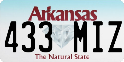 AR license plate 433MIZ