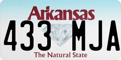 AR license plate 433MJA