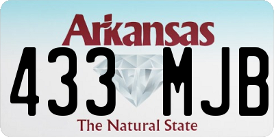 AR license plate 433MJB