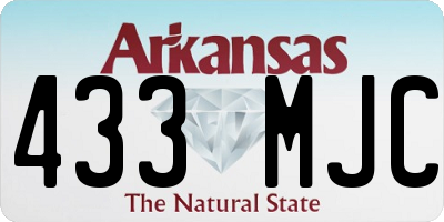 AR license plate 433MJC