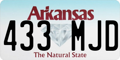 AR license plate 433MJD