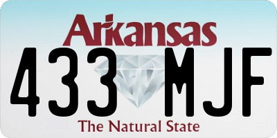 AR license plate 433MJF