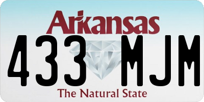 AR license plate 433MJM