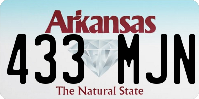 AR license plate 433MJN