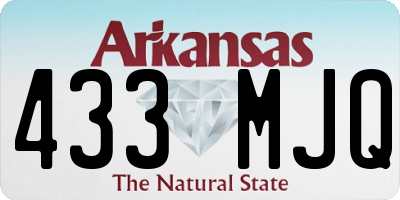 AR license plate 433MJQ