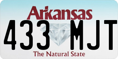AR license plate 433MJT