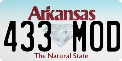 AR license plate 433MOD