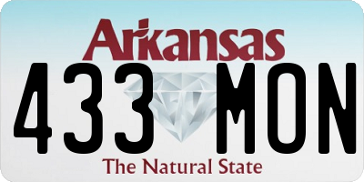 AR license plate 433MON