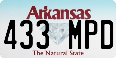 AR license plate 433MPD