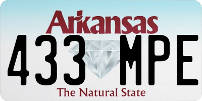 AR license plate 433MPE