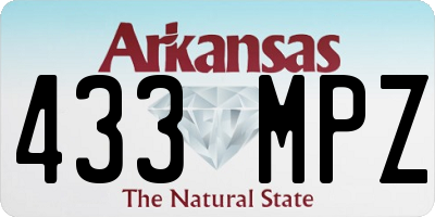 AR license plate 433MPZ