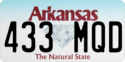 AR license plate 433MQD