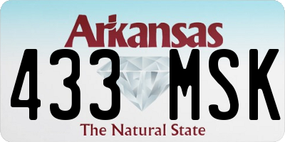 AR license plate 433MSK