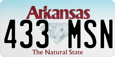 AR license plate 433MSN