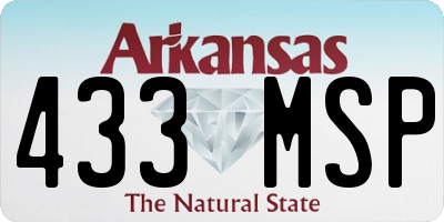 AR license plate 433MSP
