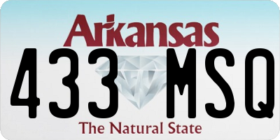 AR license plate 433MSQ