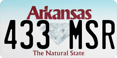 AR license plate 433MSR