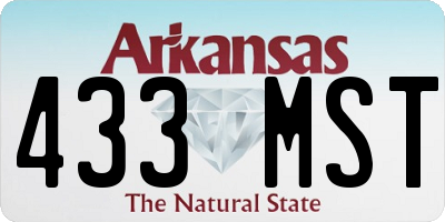 AR license plate 433MST
