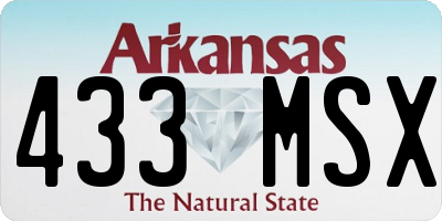 AR license plate 433MSX