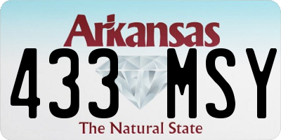 AR license plate 433MSY