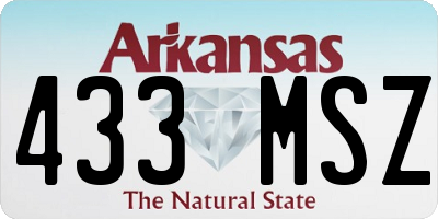AR license plate 433MSZ