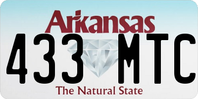AR license plate 433MTC