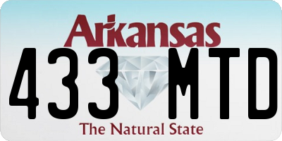 AR license plate 433MTD