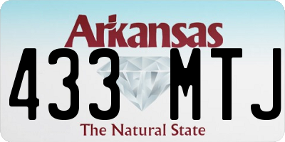 AR license plate 433MTJ