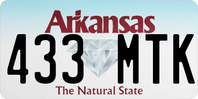 AR license plate 433MTK